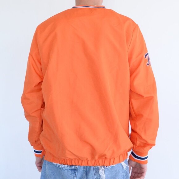 Detroit Tigers Giii Sports By Carl Banks MLB Orange Windbreaker Pullover Jacket - Picture 2 of 11